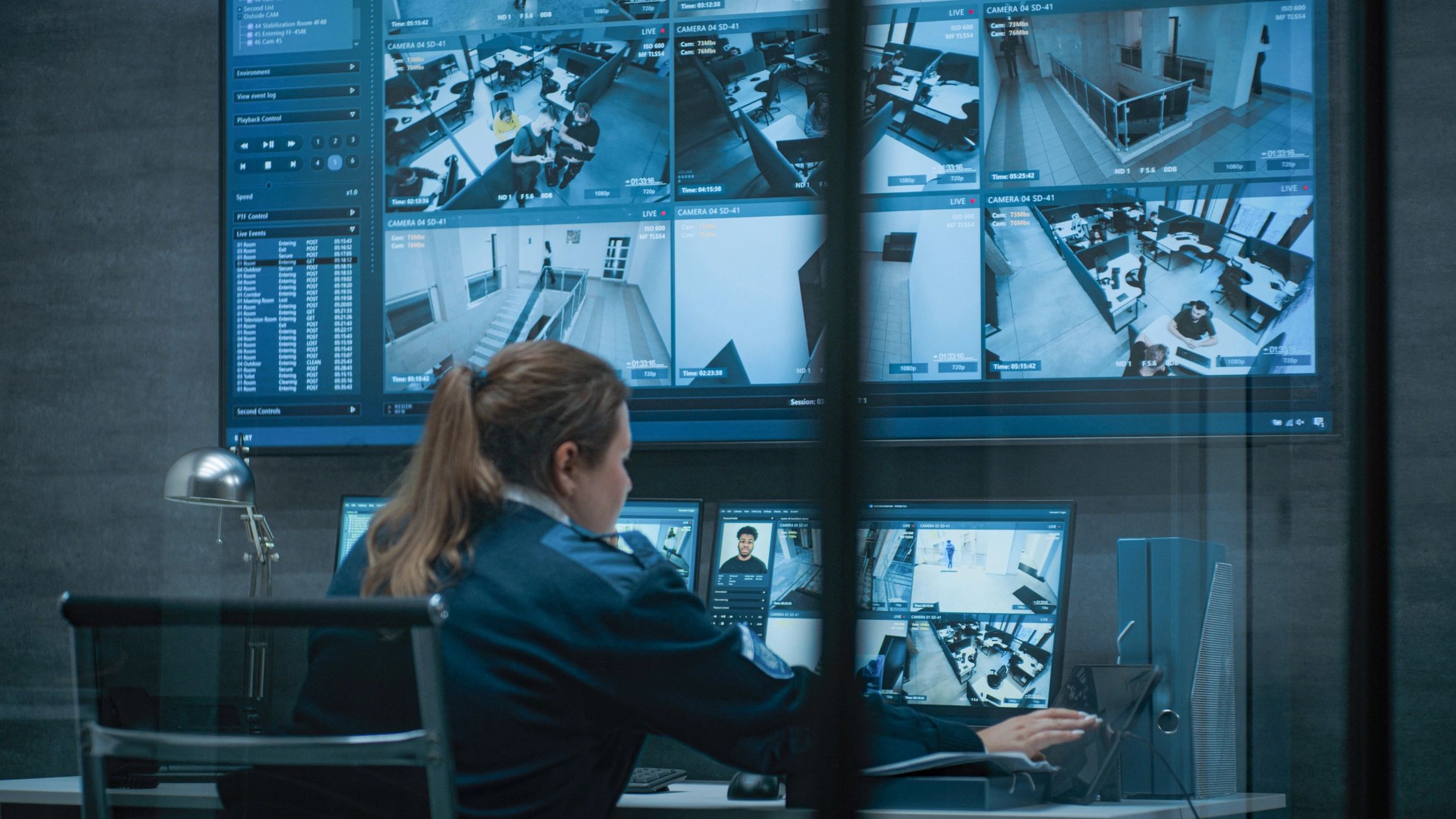 Professional dispatcher monitoring logistics operations